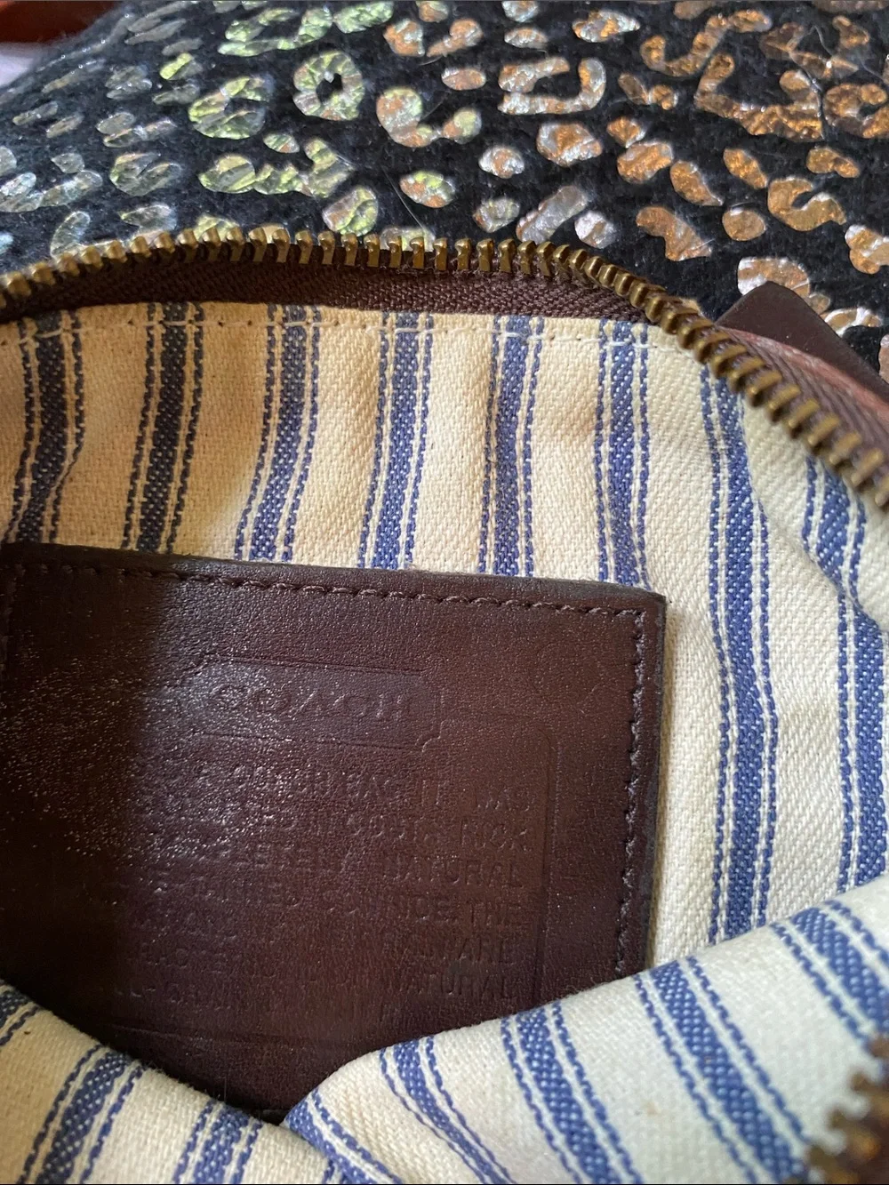 Vintage 1980’s Coach Leather skinny case makeup pouch - Chocolate Brown - Picture 4 of 5
